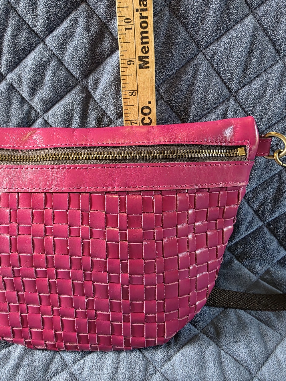 Patricia Nash Hot Pink Woven Leather Crossbody Bag - Picture 4 of 10
